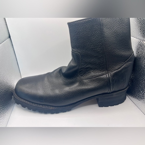Frye Bowery leather men’s side zip boot, black leather, size 9.5 - Picture 7 of 10